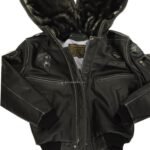 Mens Top Gun Black Zipper Hooded Bomber Leather Jacket