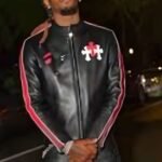 Met Gala 2023 Offset Black Leather Jacket