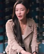 Mi-Sun Lift 2024 Movie Beige Biker Jacket