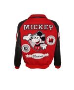 Michael Jackson Red Fleece Letterman Varsity Bomber Jacket
