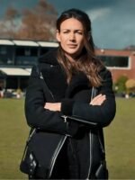 Michelle Four Pockets Shearling Fur Leather Jacket