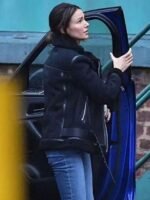 Michelle Four Pockets Shearling Fur Leather Jacket