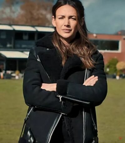 Michelle Four Pockets Shearling Fur Leather Jacket