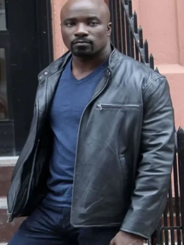 Mike Colter Jessica Jones Luke Cage Black Leather Jacket