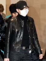 Min Yoon-gi BTS Suga Black Leather Jacket