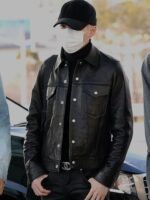 Min Yoon-gi BTS Suga Black Leather Jacket