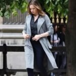 Mission Impossible Fallout Ilsa Faust Blue Wrap Belted Coat