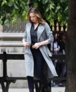 Mission Impossible Fallout Ilsa Faust Blue Wrap Belted Coat