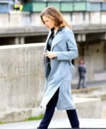 Mission Impossible Fallout Ilsa Faust Blue Wrap Belted Coat
