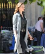 Mission Impossible Fallout Ilsa Faust Blue Wrap Belted Coat