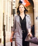 Mission Impossible Fallout Ilsa Faust Blue Wrap Belted Coat