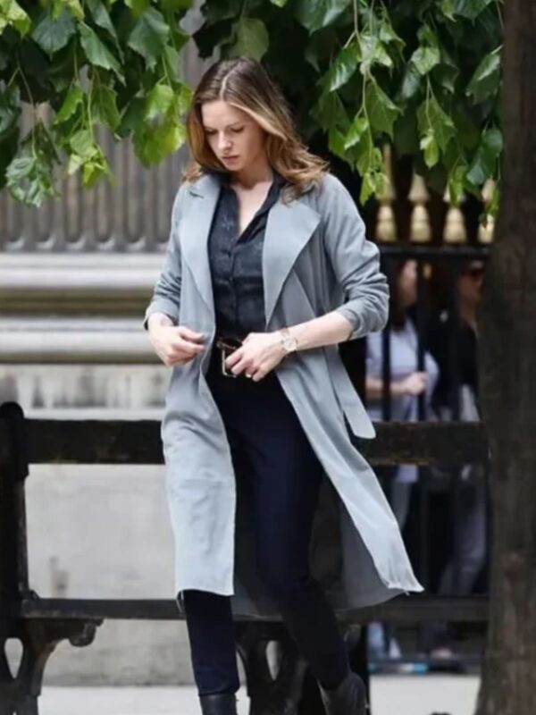 Mission Impossible Fallout Ilsa Faust Blue Wrap Belted Coat