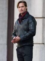 Mission Impossible Ghost Protocol Josh Holloway Black Leather Jacket