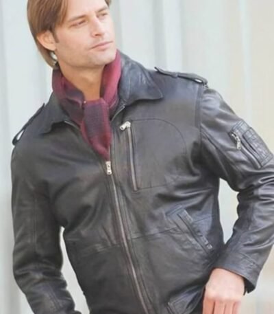 Mission Impossible Ghost Protocol Josh Holloway Black Leather Jacket