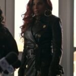 Monet Tejada Power Book II Ghost Black Leather Trench Coat