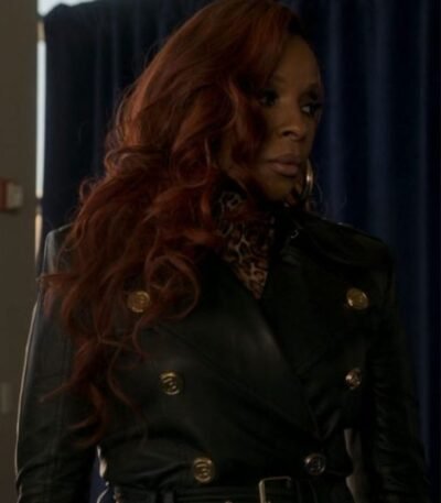 Monet Tejada Power Book II Ghost Black Leather Trench Coat