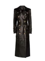 Monet Tejada Power Book II Ghost Black Leather Trench Coat