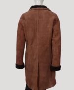 Monica Dutton Yellowstone Womens Suede Leather Brown Coat