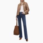 Monica Shearling Fur Lined Brown Jacket