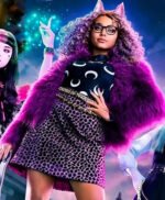 Monster High The Movie Clawdeen Wolf Purple Fur Jacket
