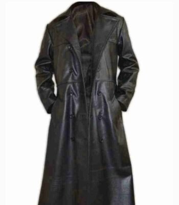Morbius Dr Michael Black Leather Trench Coat