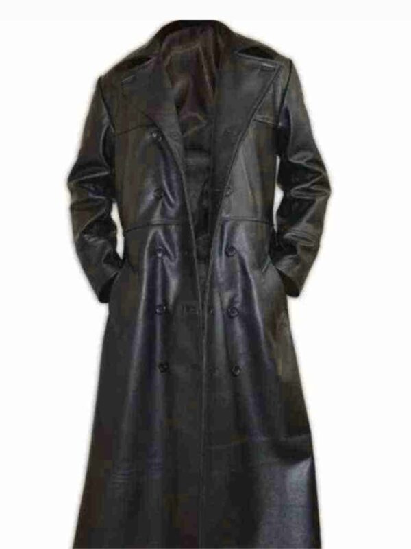 Morbius Dr Michael Black Leather Trench Coat