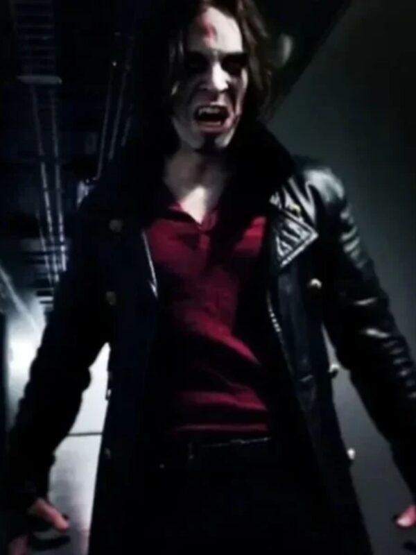 Morbius Dr Michael Black Leather Trench Coat
