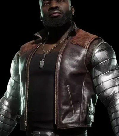 Mortal Kombat 11 Jax Leather Brown Vest
