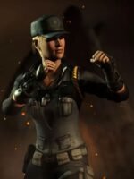 Mortal Kombat X Soldier Sonya Blade Black Leather Vest