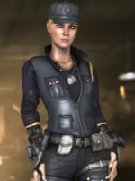 Mortal Kombat X Soldier Sonya Blade Black Leather Vest