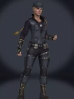 Mortal Kombat X Soldier Sonya Blade Black Leather Vest