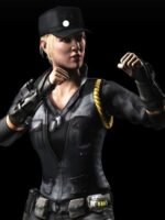 Mortal Kombat X Soldier Sonya Blade Black Leather Vest