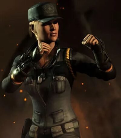 Mortal Kombat X Soldier Sonya Blade Black Leather Vest