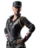 Mortal Kombat X Soldier Sonya Blade Black Leather Vest