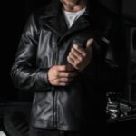 Motorcycle Black Leather Jacket