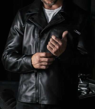 Motorcycle Black Leather Jacket