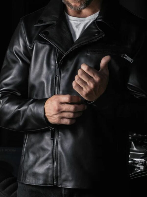 Motorcycle Black Leather Jacket