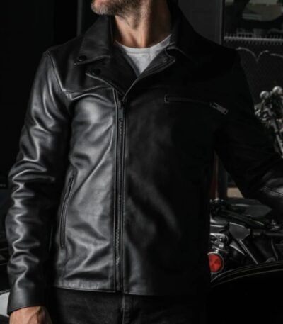 Motorcycle Black Leather Jacket