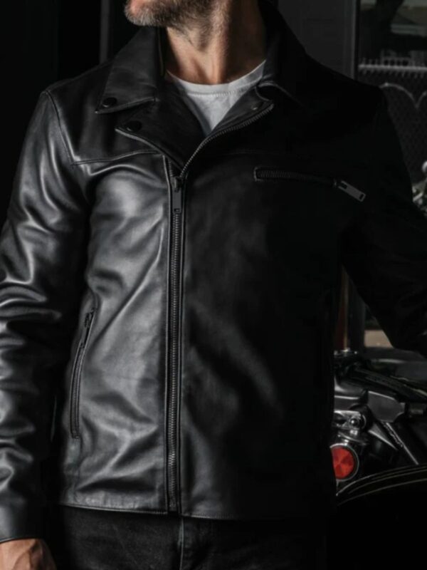 Motorcycle Black Leather Jacket