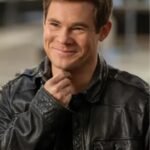 Movie The Out Laws 2023 Owen Browning Black Leather Jacket