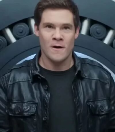 Movie The Out Laws 2023 Owen Browning Black Leather Jacket