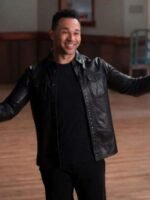 Mr Mazzara High School Musical S03 Black Leather Jacket