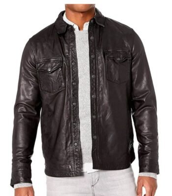 Mr Mazzara High School Musical S03 Black Leather Jacket