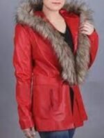Mrs Claus The Christmas Chronicles Red Leather Jacket
