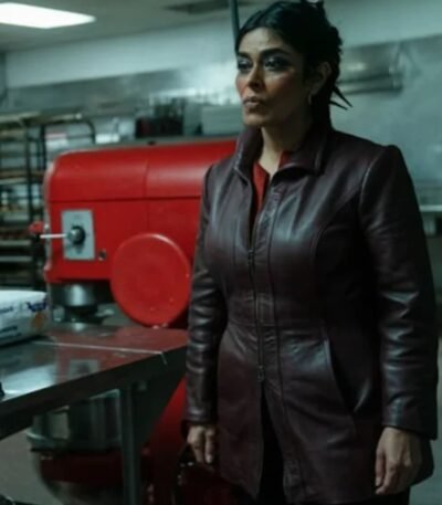 Ms. Marvel Nimra Bucha Maroon Leather Jacket