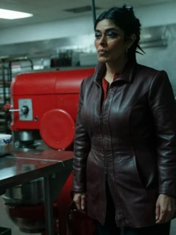 Ms. Marvel Nimra Bucha Maroon Leather Jacket