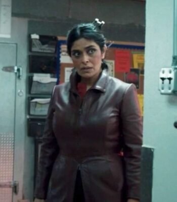 Ms. Marvel Nimra Bucha Maroon Leather Jacket