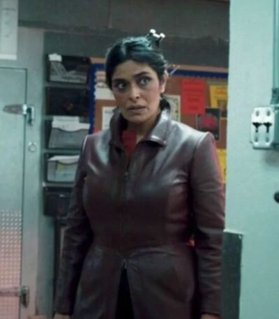 Ms. Marvel Nimra Bucha Maroon Leather Jacket