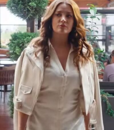 Müge Türkmen As the Crow Flies White Crop Jacket