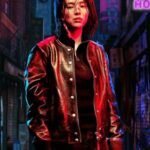 My Name Han So Hee Black Bomber Leather Jacket
